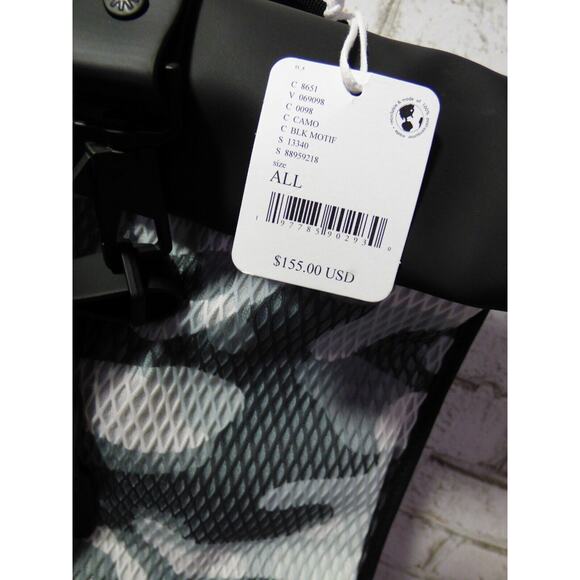 $155 Free People Movement x Rains Black Camo Roll Top Backpack NEW - Picture 8 of 9